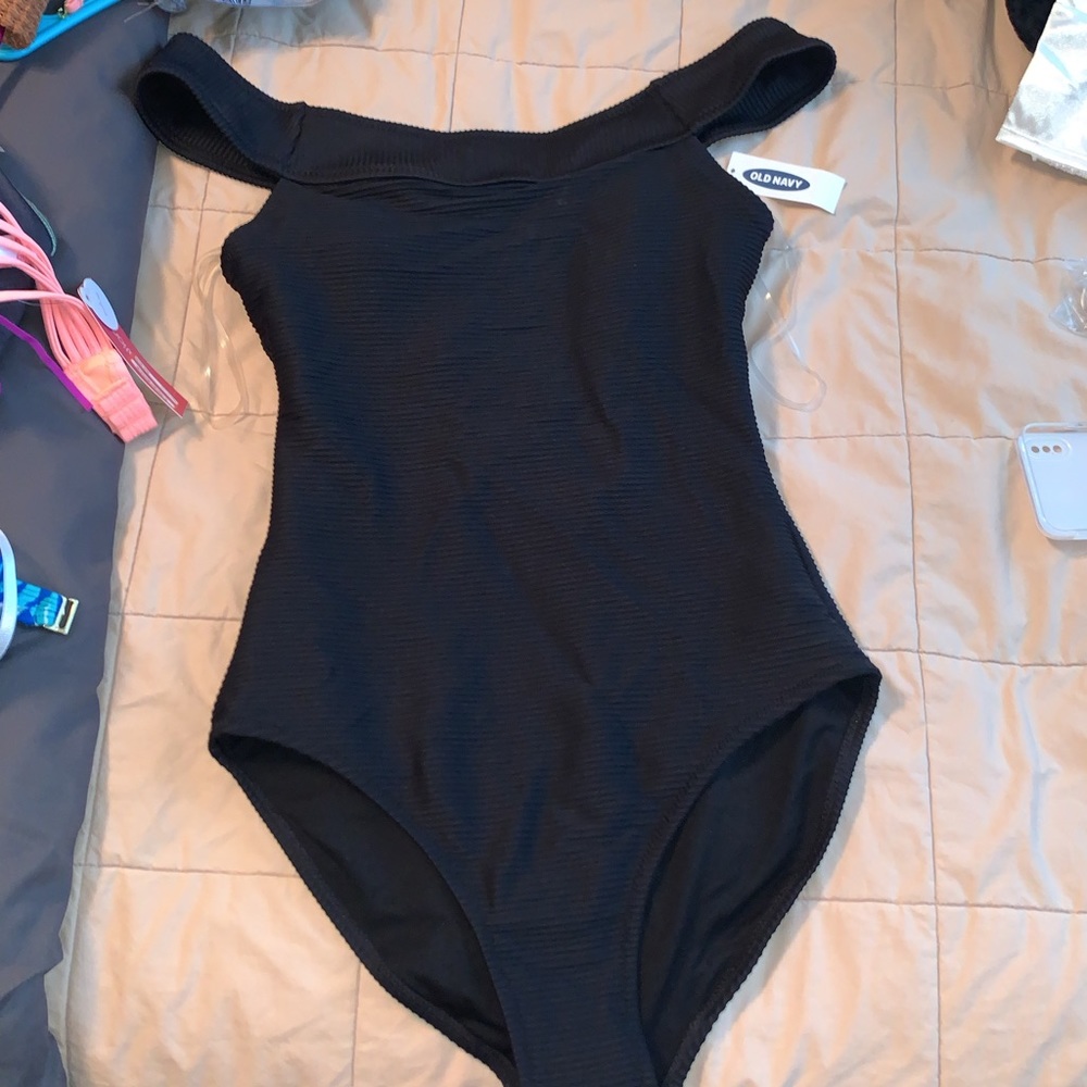 black one piece bathing suit